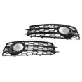 thumbnail image 3 of 2pcs Front Fog Light Grille Left Right 8P0807682 Glossy Black Replacement for A3 8P 2008‑2012, 3 of 8