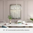 thumbnail image 5 of Hunter - Gatz 6-light Brushed Nickel, Large Chandelier, Dimmable, Modern Style, Candle Shaped, for Bedrooms, Dining, Living Rooms - 19786, 5 of 7