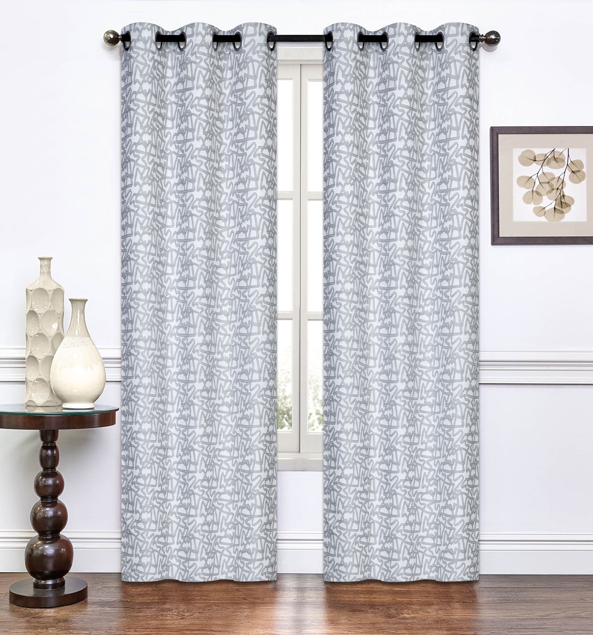 Pair Of Annette Window Curtain Panels W Grommets 96 Pair Of Annette Window Curtain Panels W