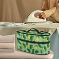 thumbnail image 2 of HELLHERO Dustproof Travel Home Iron Organizer Banana Monstera Leaf Pattern Reusable Portable Travel Steamer Storage Bag Holder Organizer, Case Only, 2 of 6