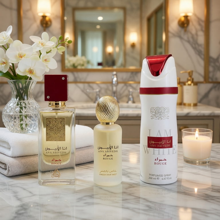 Ana Abiyedh Rouge by Lattafa, 3 Piece Gift Set for Unisex
