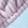 thumbnail image 4 of Striped Cotton Hair Towel Wrap for Women – Anti-Frizz Super Absorbent Quick Drying Hair Turban for Wet Hair Purple, 4 of 6