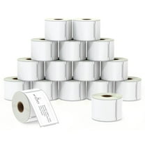 Compatible DYMO 30857 (2-1/4" x 4") Visitor Name Tag Badge Labels, Perforated, Compatible with DYMO Labelwriter 450, 4XL, Rollo & Zebra Desktop Printers [16 Rolls/4000 Labels]