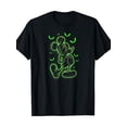 thumbnail image 1 of T Shirt Mickey Mouse Green Glow Halloween Vibrant Neon Design with Bats, 1 of 5