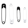 thumbnail image 2 of Safety Pins  Black & White  2 Assorted Sizes  25 Count (Pack of 3), 2 of 6
