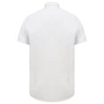 thumbnail image 2 of Henbury - Camisa Oxford talle slim moderno de manga corta para hombre (Blanco), 2 of 3