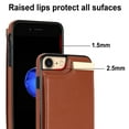 thumbnail image 4 of Feishell for iPhone 7/8/SE 2020/SE 2022 4.7 inch Back Wallet Case with Back Accordion Folding Card Holder,Shockproof Premium PU Leather Button Card Slots Anti-Scratch Phone Case,Brown, 4 of 7