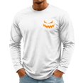 thumbnail image 3 of YNGKMEA Mens Long Sleeve Crew Neck T Shirts Fashion Casual Pumpkin Face Print Pullover Sweatshirt For Fall Winter Wear, 3 of 5