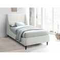 thumbnail image 2 of Meridian Furniture Eva Cream Velvet Upholstered Twin Bed, 2 of 4