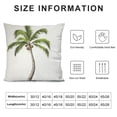 thumbnail image 6 of HENGT  Palm Tree Pillow Cushion Cover 2pcs Cartoon Palm Tree Image Tropical Plant and Sand Serenity Nature Foliage Print, Decorative Square Accent Pillow Case, 2pcs", Green Brown, 6 of 6