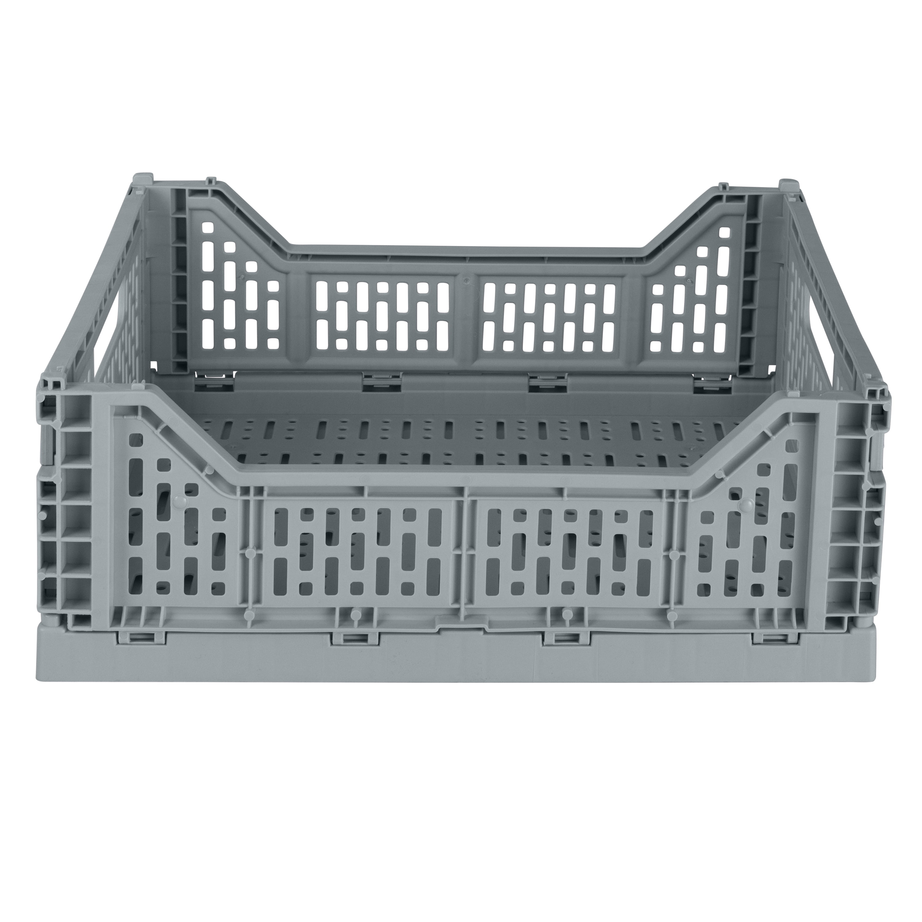 Simplify 15LT Collapsible Plastic Storage Crate in Grey
