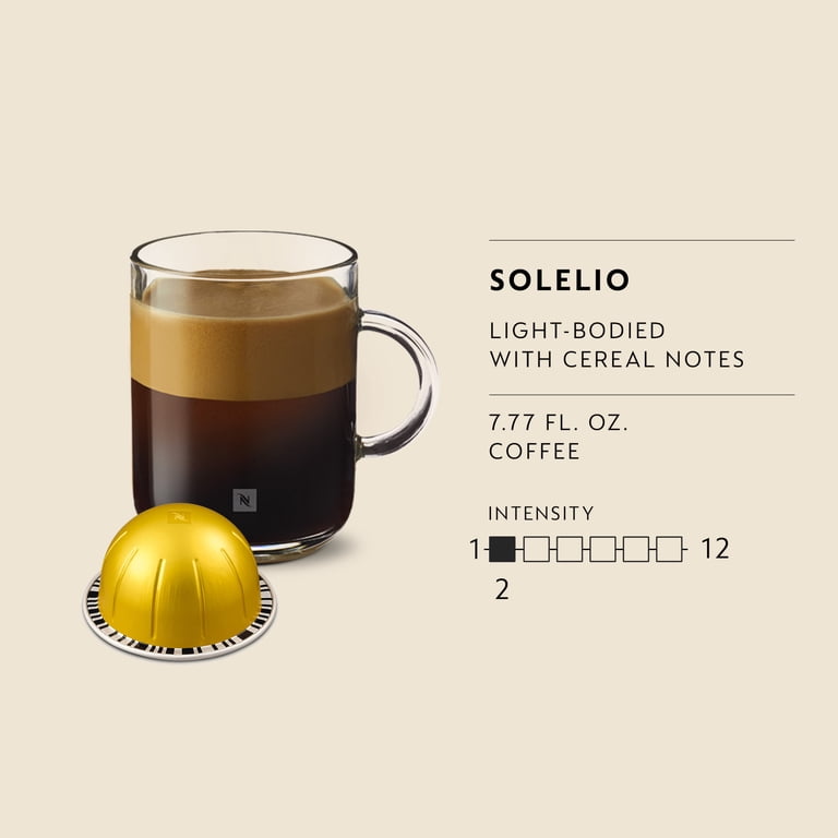 Nespresso Capsules Vertuo, Solelio, Mild Roast Coffee, 30-Count
