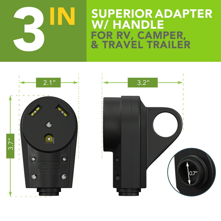 125 250V 50Amp Heavy Duty RV Female Replacement Receptacle Plug With E - Foto 11