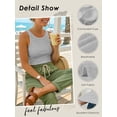 thumbnail image 4 of Anygrew Womens Built in Bra Tank Tops Summer Casual Cami Tanks Wide Strap Camisole, 4 of 5
