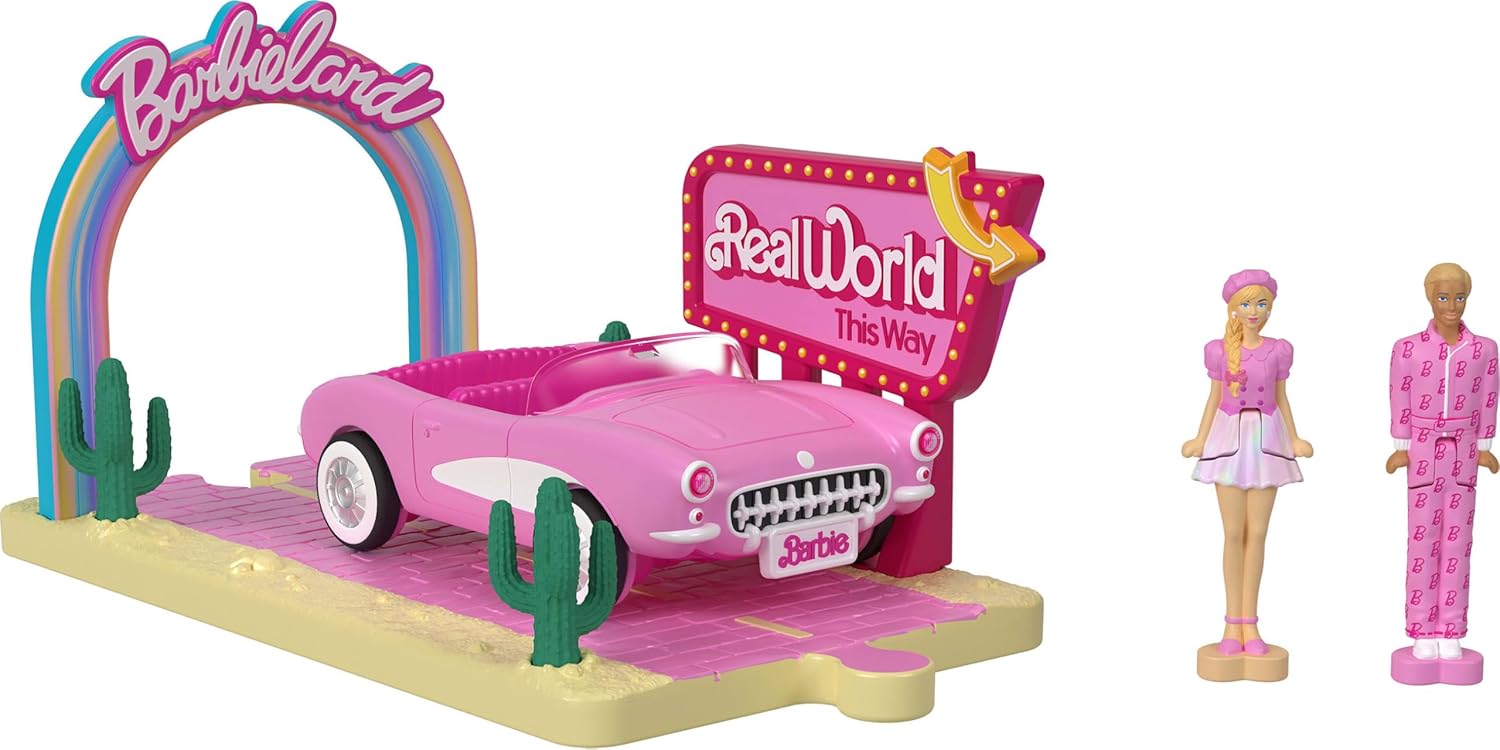Barbie Mini Barbie Land Barbie The Movie Vehicle Collection, Includes 2 1.5-inch Dolls & Vehicles Inspired by the Film SET OF 4
