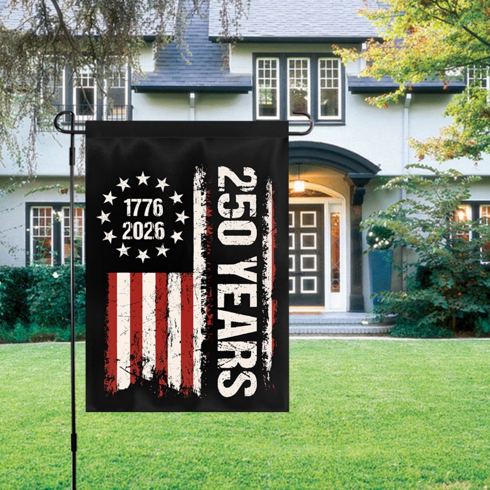 Leatfisat 250Th Anniversary America House Flag 18 Inch Double Sided,250 Anniversary Usa Anniversary Patriotic 1776-2026 Semiquincentennial Banner Commemorative Outdoor Outside Decoration
