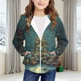 thumbnail image 2 of Favoffer Boys Girls Hooded Sweatshirt Long-Sleeve Zip-Up Pocket Casual Jacket Winter Lightweight Christmas Print Coat Toddler 4-12Y, 2 of 6