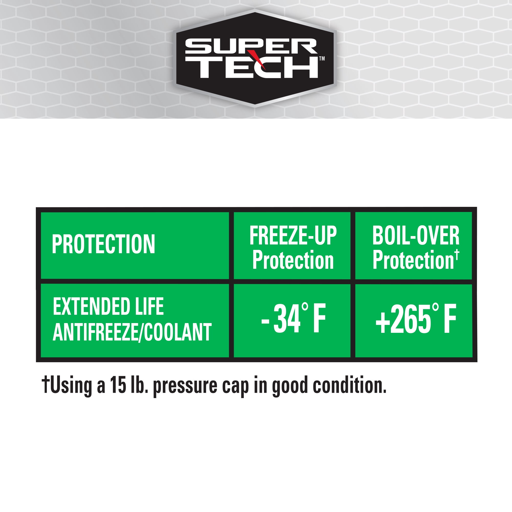 Super Tech OE Green Antifreeze Prediluted 50/50 Antifreeze & Coolant, 1 gal