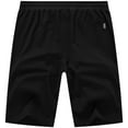 thumbnail image 6 of QPNGRP Men's Workout Stretch Shorts Casual Drawstring Elastic Zipper Pockets Black 32, 6 of 8