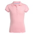 thumbnail image 1 of Nautica Girls' Short Sleeve Polo, Light Pink, Large(12-14), 1 of 2