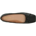 thumbnail image 5 of Circus By Sam Edelman Teresa Black Bow Detailed Slip On Square-Toe Ballet Flats (Black, 6), 5 of 6