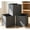 Grey, variant on Set of 3 Black Foldable Fabric Storage Cubes, 11 Inch Cloth Storage Bins with Handles, Collapsible Organizer Baskets for Home Storage