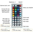 thumbnail image 5 of LED Strip Lights,49.2ft 15M RGB Color Changing LED Lights Strip, 3528 Flexible LED Tape Light w/ 44 Keys Remote Controller, IP65 Waterproof, Ideal for Bedroom Home Outdoor Party Holiday Decoration, 5 of 10