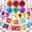 Colorful, variant on Macaron Superlarge Alphabet Happy Birthday Banner Colorful Flag Bunting Circle Confetti Garland Swirl Streamers Honeycomb Ball for Birthday Party Decorations