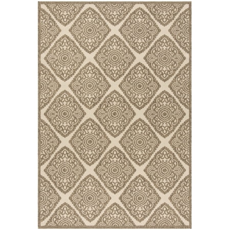 SAFAVIEH Beach House Frazier Geometric Indoor/Outdoor Area Rug, Cream/Beige, 2'2" x 4'
