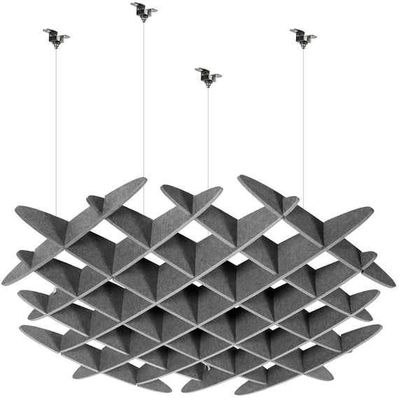 VIVO Dark Gray Acoustic Ceiling Waffle Panel