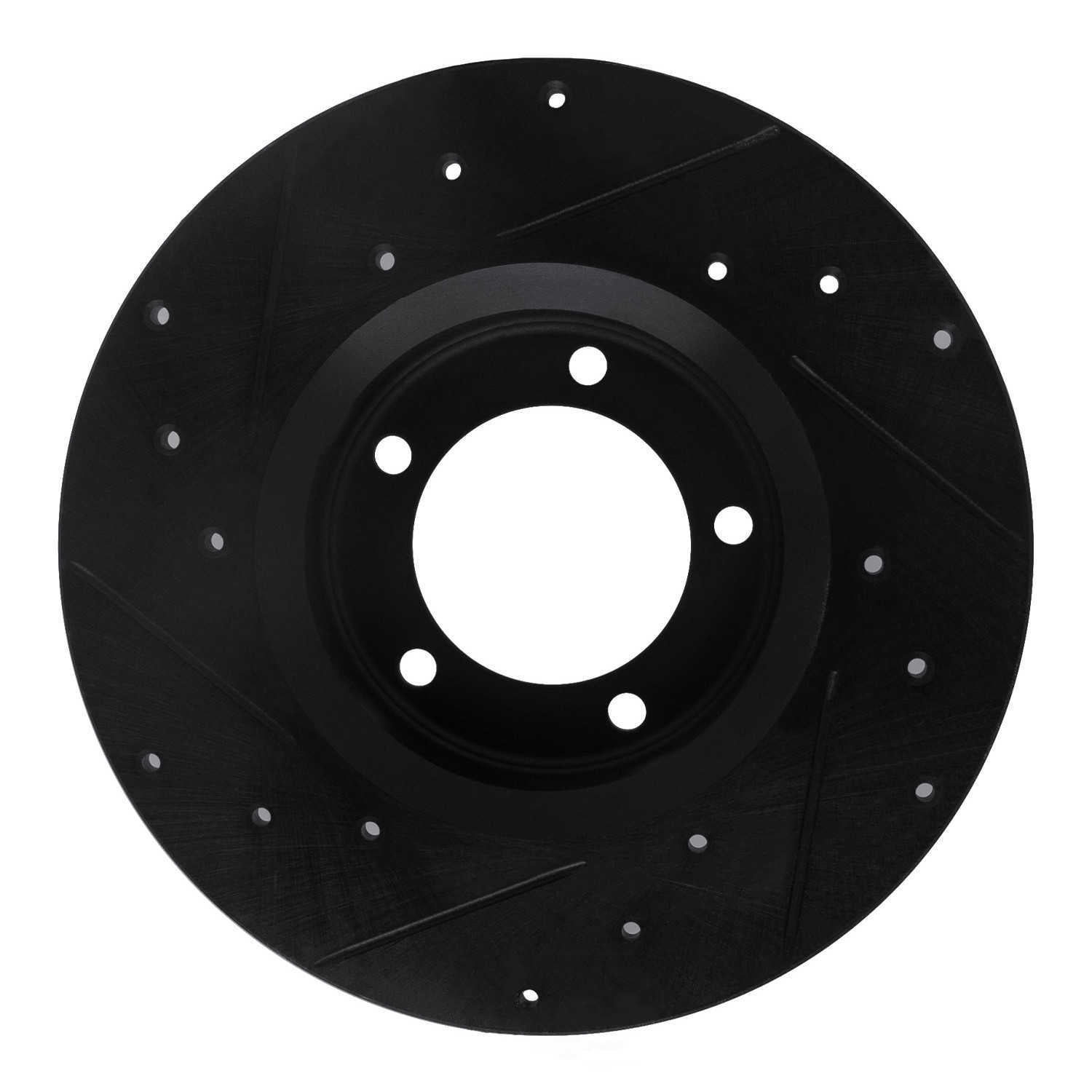 Dynamic Friction Company 633-76092R DFC Brake Rotor - Drilled And Slotted - Black