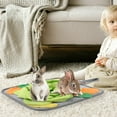 thumbnail image 3 of OUNONA 2Pcs Small Animal Snuffle Mat Polar Fleece Green for Indoor Play, 3 of 8