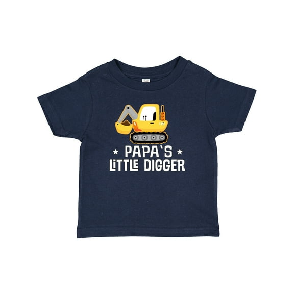 Inktastic Papa Little Digger Construction Truck Boys Baby T-Shirt