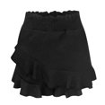 thumbnail image 6 of YOTMKGDO Women's Pants Women Shorts Skirts Skater Wrap Skirt Beach Flowy Cotton Short High Waisted Loose Elegant Short Shorts for Women Black XL, 6 of 7