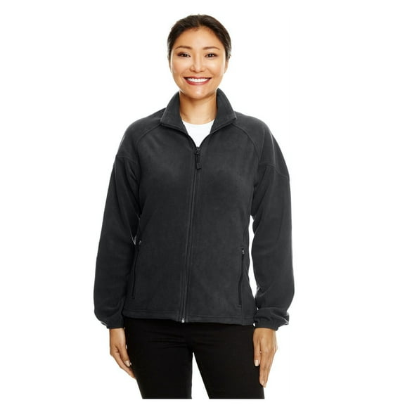 9 Crowns  North End Microfleece Polar Fleece Lightweight Full Zip Jacket (Black, X-Small)