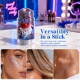 thumbnail image 4 of Yuctic 4th of July Glitter Stick, 2026 Red White Blue Body & Hair Sparkle for Independence Day, Patriotic Chunky Glitter Accessories 1.23OZ(07, 1PC), 4 of 7