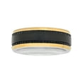 thumbnail image 3 of Mens Cobalt Black and Gold-Tone IP Wedding Band - Mens Ring, 3 of 4