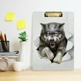 thumbnail image 6 of FMSHPON Wolf Clipboard Hardboard Wood Nursing Clip Board and Pull for Standard A4 Letter 13x9 inches, 6 of 7