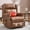 Camel, variant on Manual Recliner Chair with Massage & Lumbar Heat, Faux Leather Push Back Recliner with Heavy Duty Motion Mechanism 165 °   Near-Flat Reclining for Living Room Home Theater