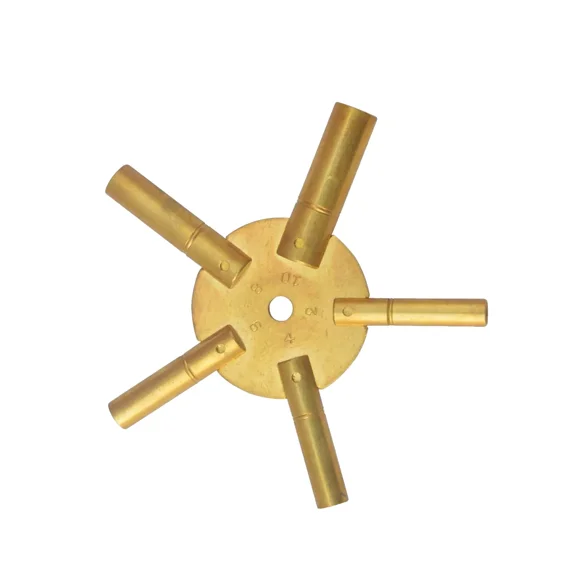 5 in 1 Wall Clock Winding Key with Five-Pronged Even Nos. 2,4,6,8,10