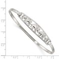 thumbnail image 2 of 925 Sterling Silver Elephant Hinged Bangle Charm Bracelet Animal Hook Clasp, 2 of 6