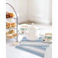 thumbnail image 4 of Blue Gray Stripes Kitchen Dish Towels for Drying Dishes Set of 3, Contemporary Minimalist Abstract Lines Waffle Weave Microfiber Hand Tea Bathroom Towels Quick Dry & Absorbent Towel 12x12, 4 of 7