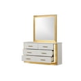 thumbnail image 4 of LiviNest 6-Drawer LED Dresser with Gold Finish: Contemporary Modern Bedroom Storage Furniture - White & Gold Wooden Vanity for Content Creators & Apartment Decor, 4 of 6