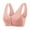 Pink, variant on WBQ Plus Size Comfort Breathable Soft Cup Wireless Front Close Bras For Women