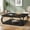 Black, variant on Fnova 39.2" Square Coffee Table, Industrial Modern Style with Wood Colorblock Design, Decorative Center Table for Living Room, Bedroom & Apartment, Easy to Assemble