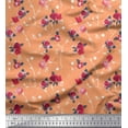 thumbnail image 1 of Soimoi Rayon Fabric Leaves, & Rose Floral Decor Fabric Printed Yard 42 Inch Wide, 1 of 1