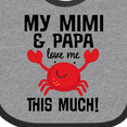 thumbnail image 4 of Inktastic Mimi and Papa Love Me Crab Boys or Girls Baby Bib, 4 of 4
