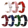thumbnail image 2 of Correa de reloj sustitutiva de cuero de bambú resistente al agua para hombres y mujeres en color rojo, blanco, azul, morado y rosa, 2 of 3