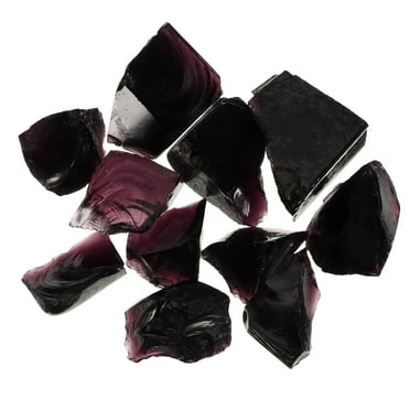 Uxcell Fire Glass for Fire Pit, 3-5cm(1-1/5" to 2") High Luster Reflective Glass Rocks, Purple