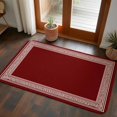 thumbnail image 6 of Front Door Mat 19.7"x31.5", Red Geometric Non Slip Backing & Low Profile Doormats, Absorbent Muddy Dirt Trapper Door Mats for Front Back Door Entryway Country Farm Traditional Chinese Tile, 6 of 9